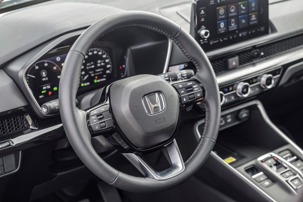het interieur van de honda crv