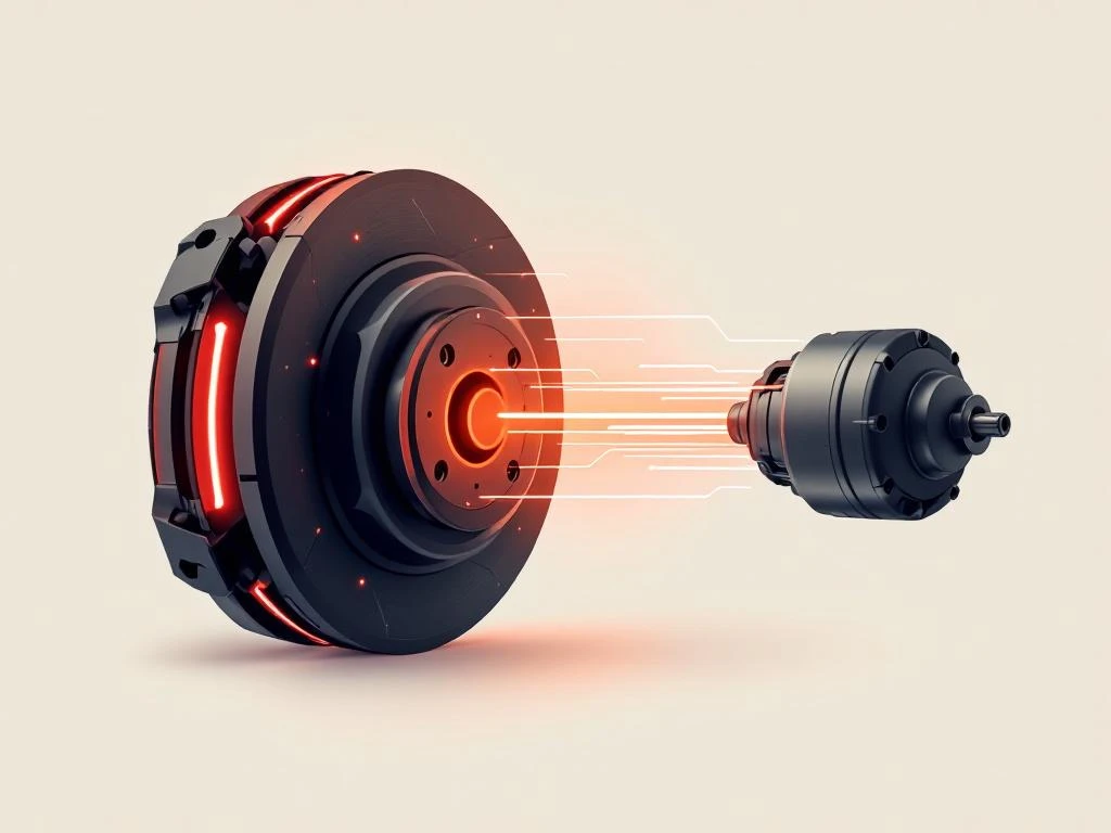 Honda hybride remsysteem met regeneratieve energiestroom van remschijf naar elektromotor in minimalistisch design