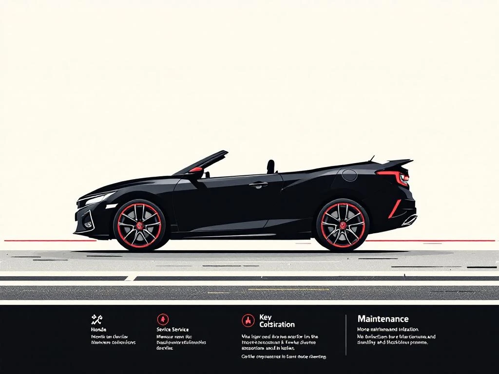 Honda voertuig silhouet met onderhoudsiconen zoals sleutels en service-indicatoren op witte achtergrond
