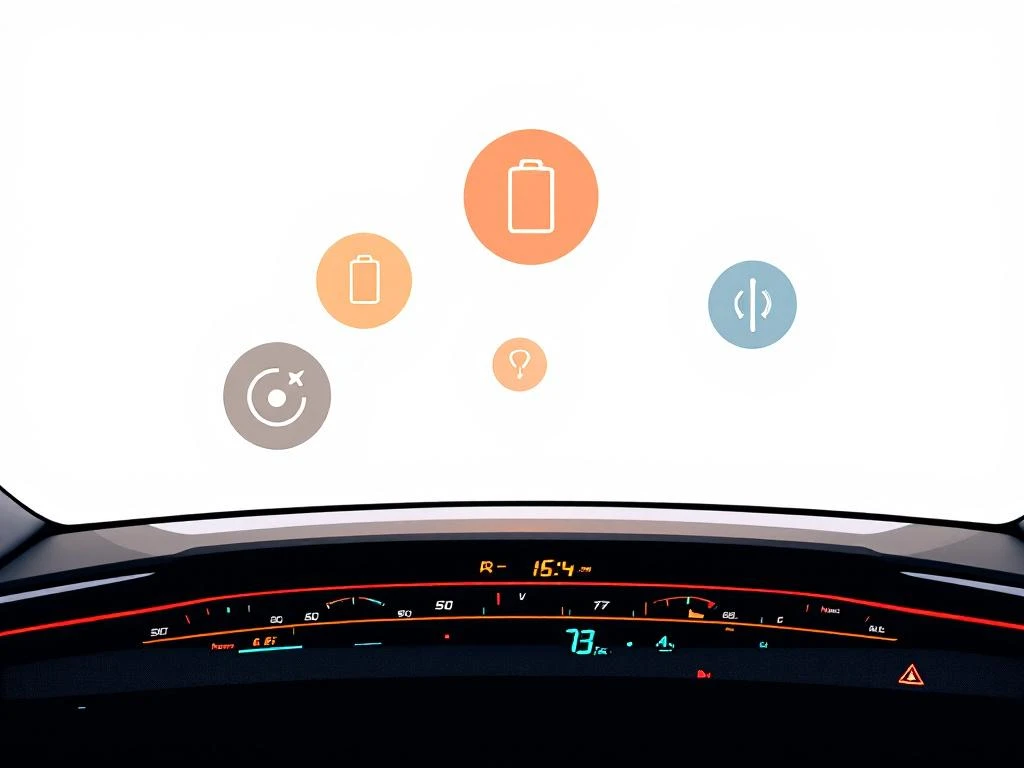 Honda PHEV dashboard met verlichte waarschuwingssymbolen, batterij-indicator en motorlampjes in amber en rood